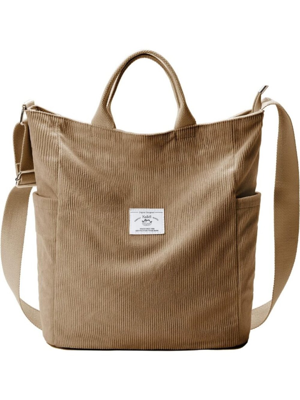 Large Slouchy Corduroy Tote Bag | Stylish Hobo Messenger Crossbody Bag